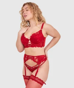 Vamp Wildest Dreams Suspender-Dark Red