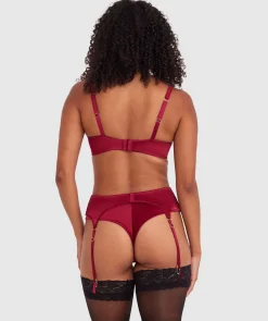 Vamp Wine & Dine Suspender - Berry