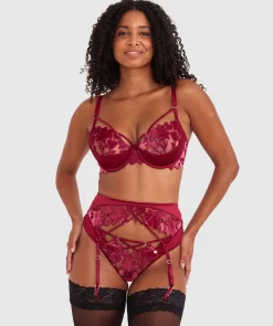 Vamp Wine & Dine Suspender - Berry