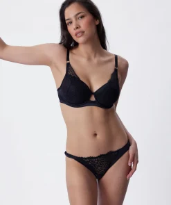 Venus High Leg Brazilian Knicker - Black