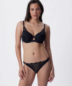 Venus Lightly Lined Balconette Bra - Black